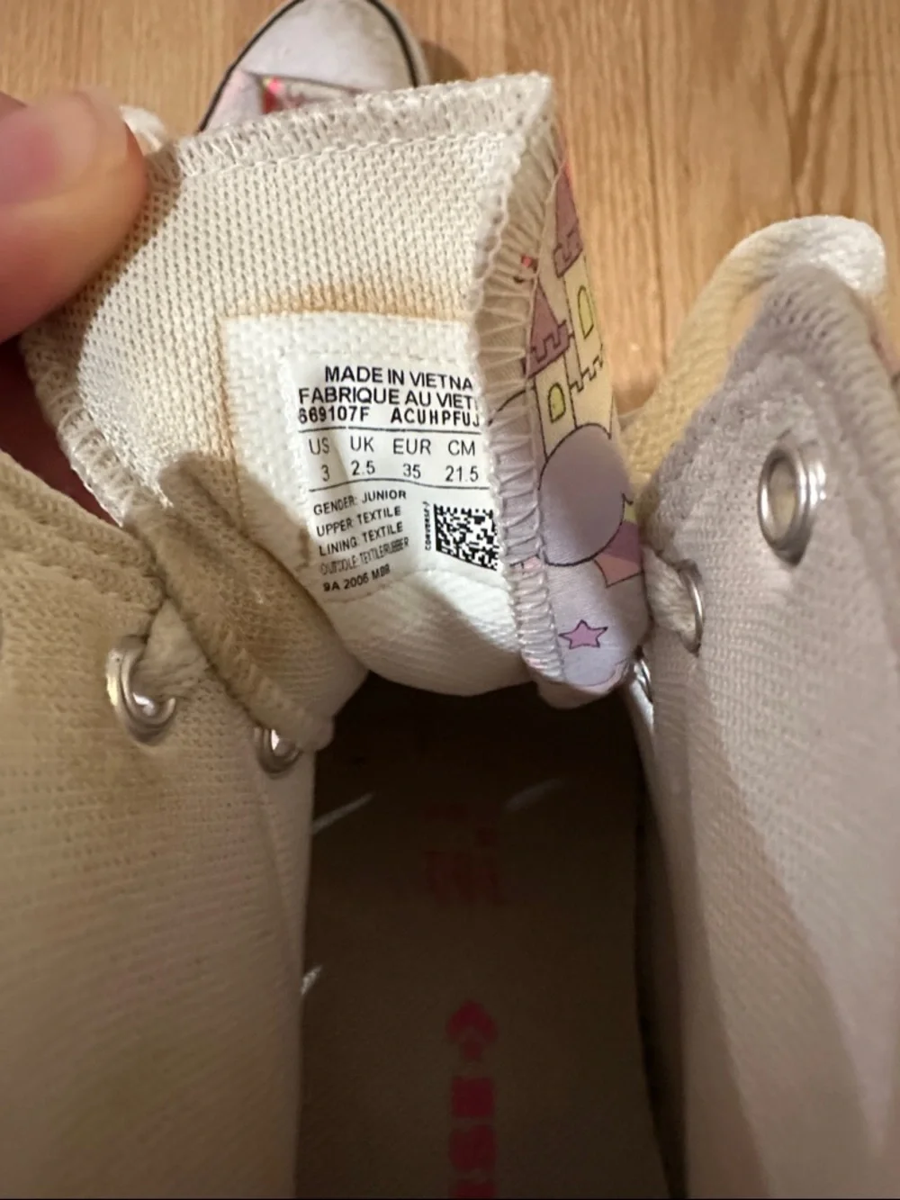 Girls Pink Unicorn High Top Converse